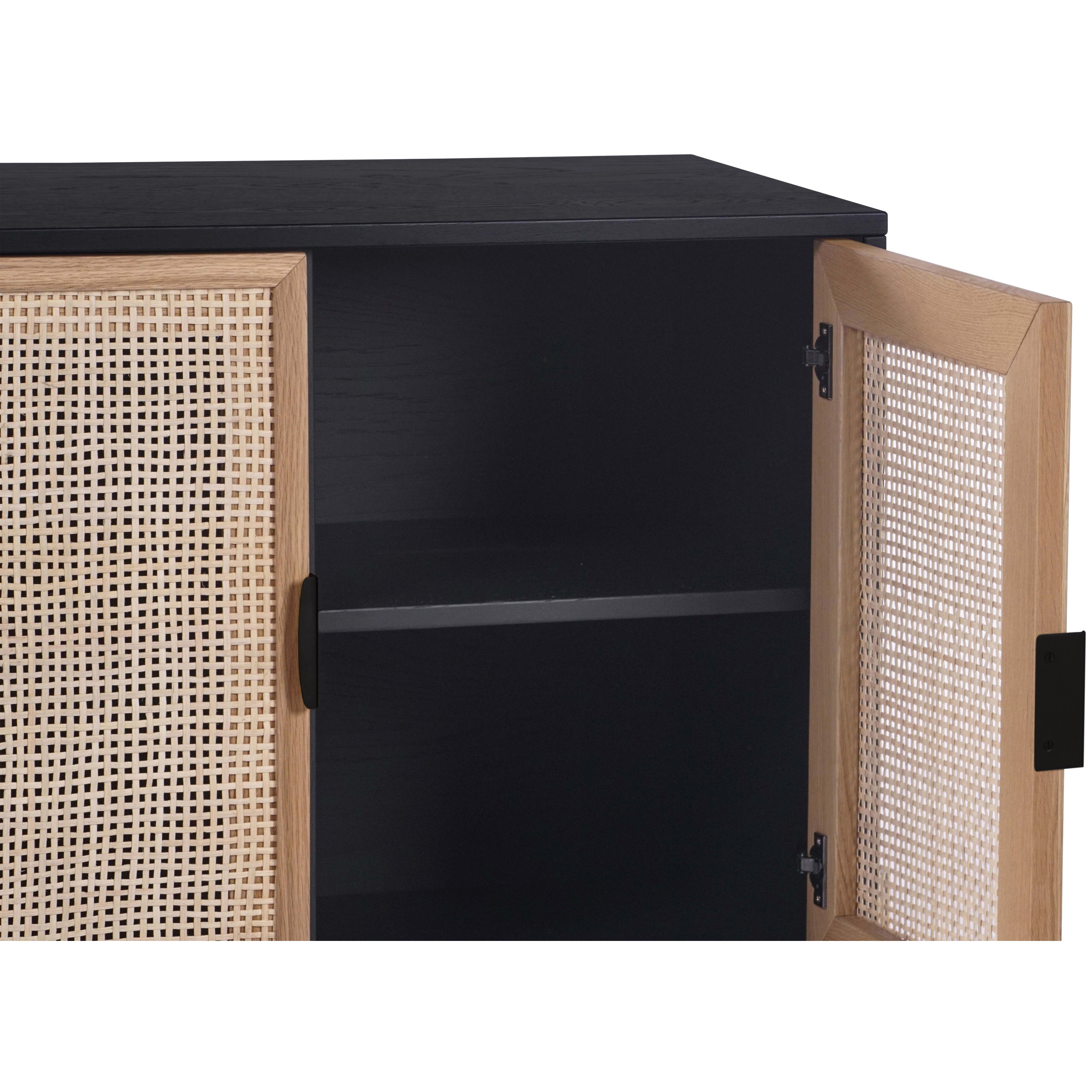 Avida 37.5 X 18.75 inch Gold / Black/Natural Sideboard, Small